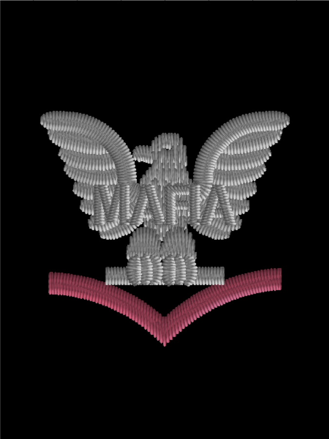 Navy Rank Insignia Black Cold Weather Parka Tab Device: Scarlet PO3-E4 Mafia